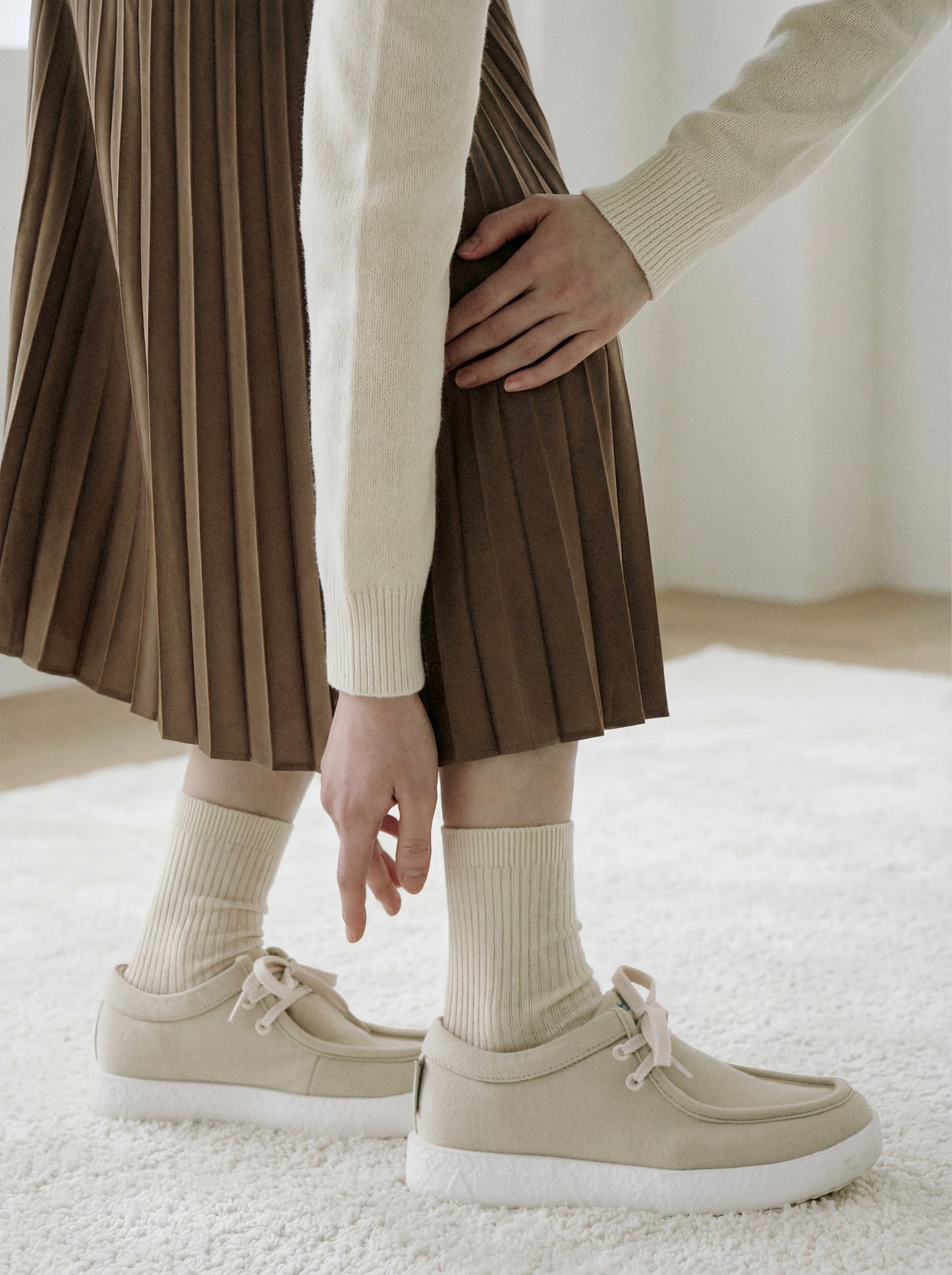 【ルムトン ワラビー】履き心地のよい 軽い メリノウール スニーカー