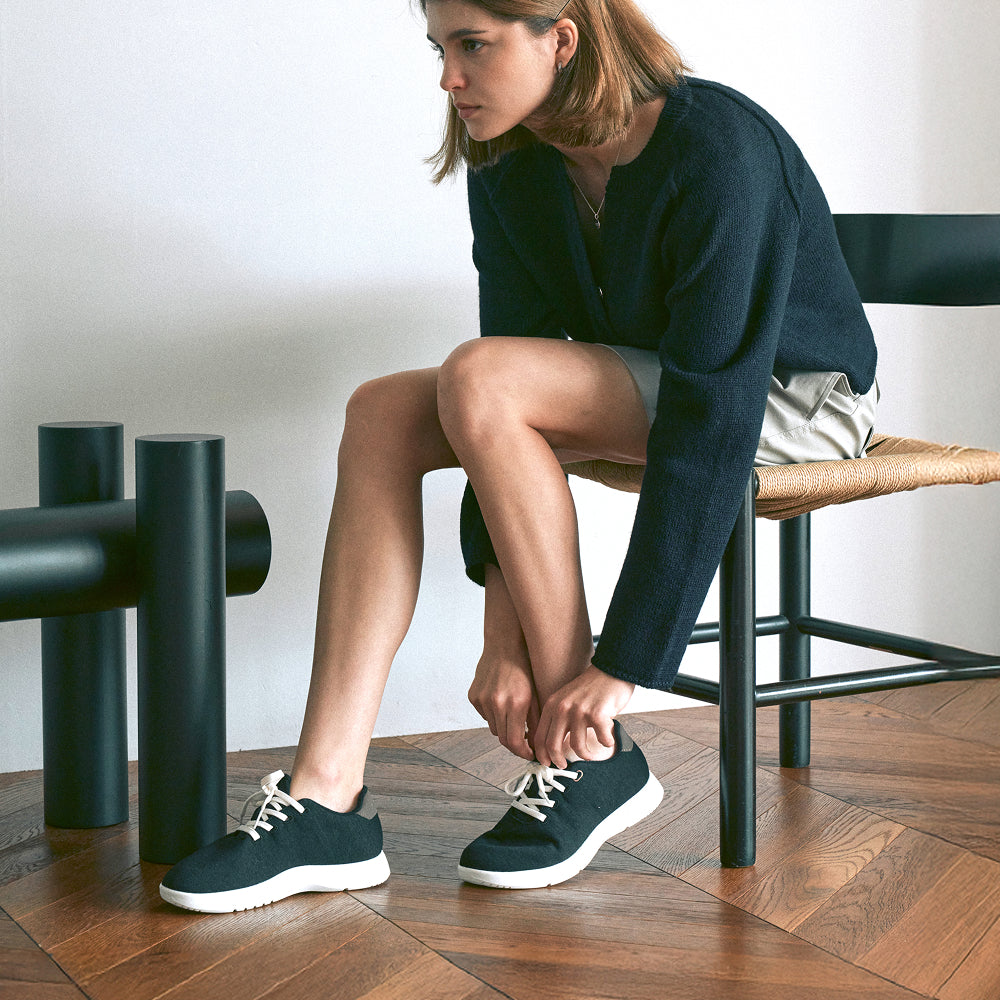 LeMouton』 ルムトン ブラックスニーカー 25cm