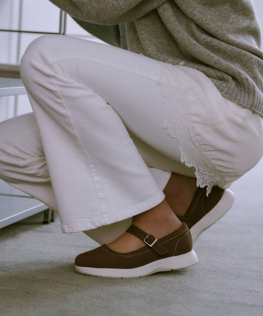 【ルムトン レッツ BROWN】履き心地のよい 軽い メリノウール スニーカー