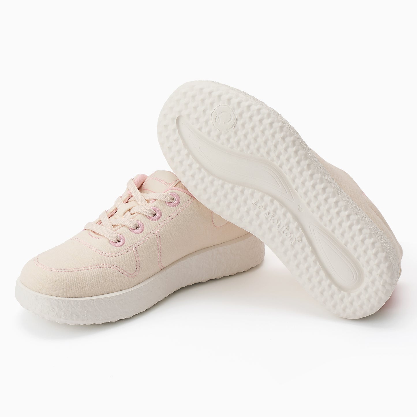 ルムトン メイト CREAM PINK / 疲れない 軽い メリノウール 靴