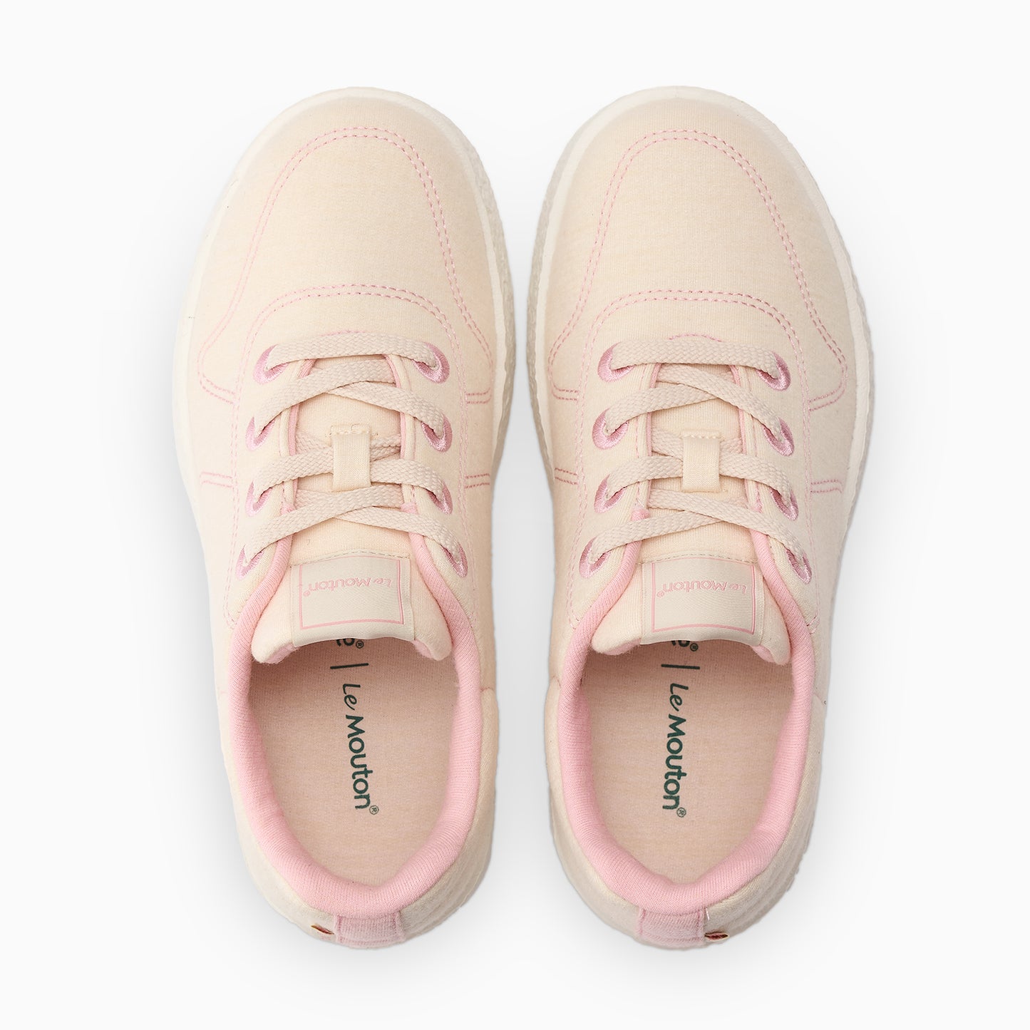 ルムトン メイト CREAM PINK / 疲れない 軽い メリノウール 靴