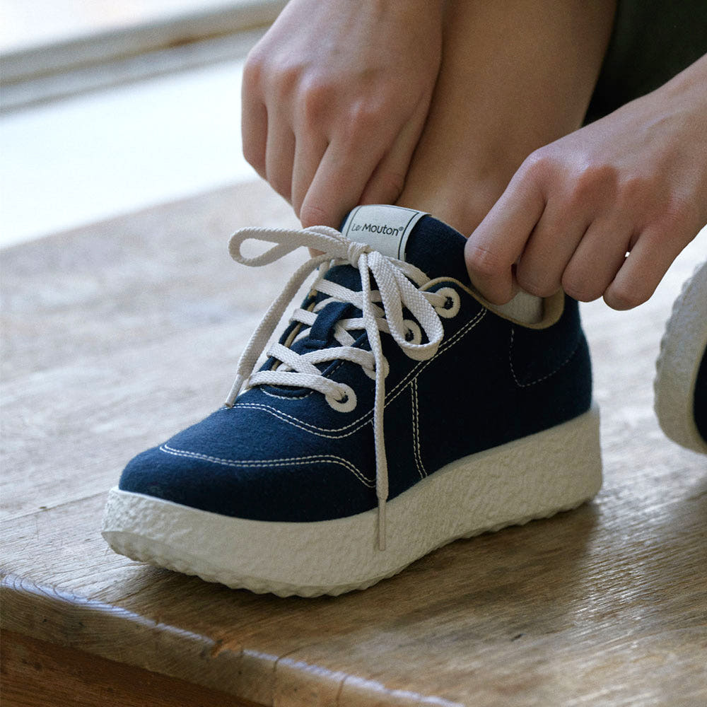 【ルムトン メイト】履き心地のよい 軽い メリノウール スニーカー